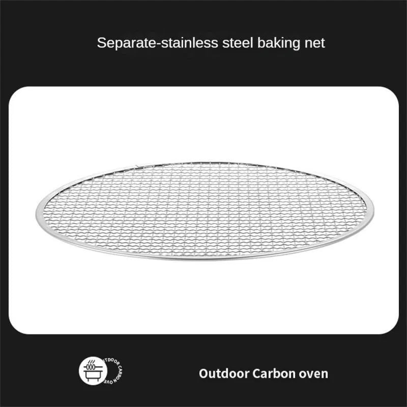 Portable stainless steel charcoal barbecue grill with detachable parts and storage bag