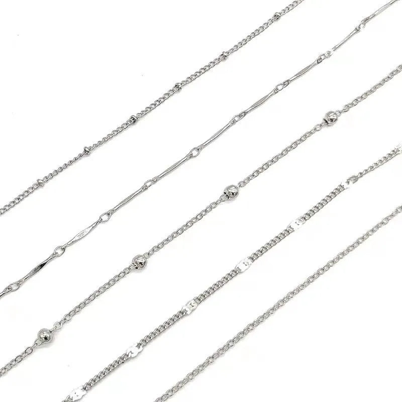 Turquoise pearl Cuban fishbone chain cap chain with alloy and electroplated finish for bags and caps