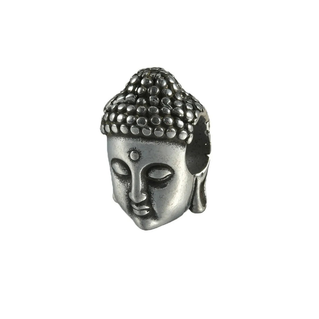 Stainless steel earrings with hollow skull and Buddha head geometric designs in multiple colour options