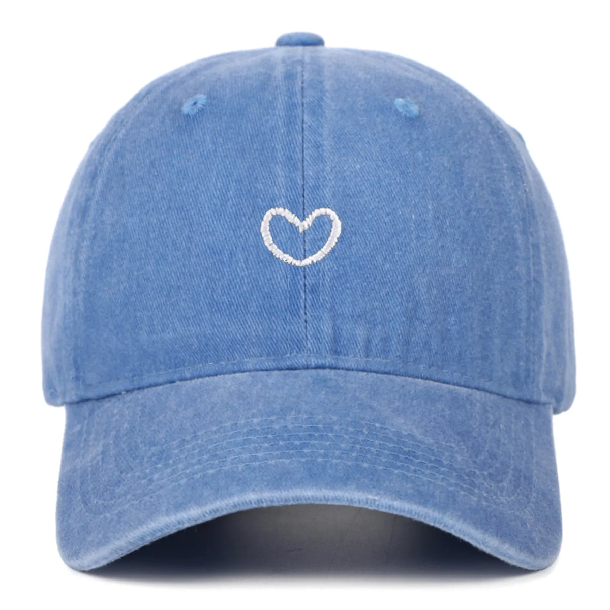 Cotton baseball cap with embroidered design and adjustable sizing in multiple colour options