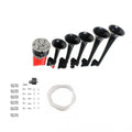 TZ-329 Music Electric Air Horn with 5 tubes in black finish for car use