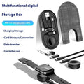 Black universal magnetic adapter for Mini USB, Lightning, OTG, Micro USB and Type-C with 60W fast charging