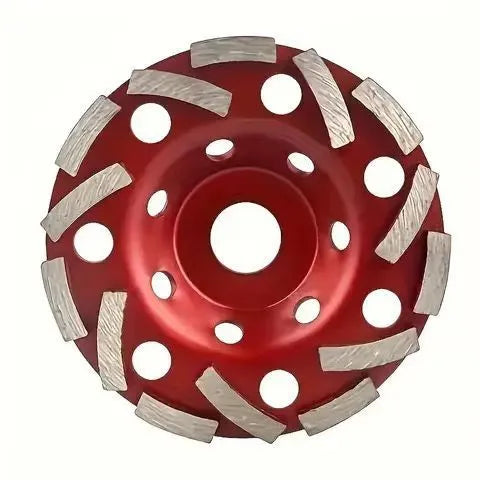 5-inch diamond shaped bowl grinding plate with steel body and diamond segments for stone processing