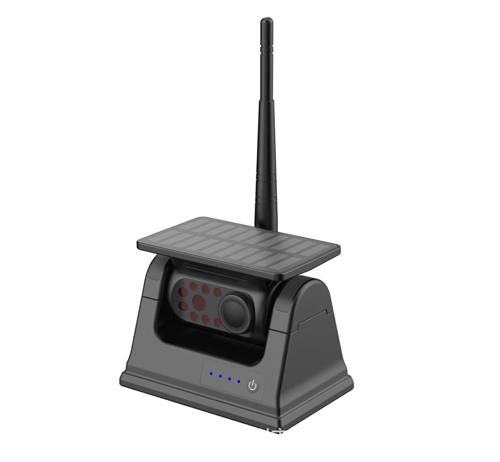 YL-Solar WF908 wireless solar charging camera with aluminium alloy shell and magnet mount for vehicles.