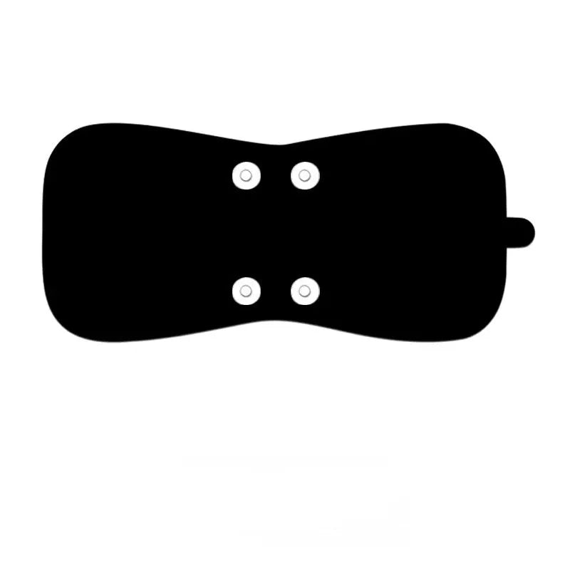 Portable shoulder neck massager with remote control, 6 modes, black and white pattern, with patch and hot massage stick.