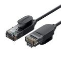 Black high-speed network cable for router and computer, plastic, available 0.5m to 10m