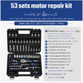 CR-V chromium vanadium steel socket ratchet wrench set for mechanical repair work