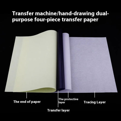 A4 tattoo transfer paper pack with transfer paste gel for stencil creation