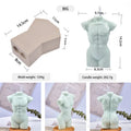 Geometric silicone body candle mould showing 10cm and 14cm height sections for wax and soap crafting