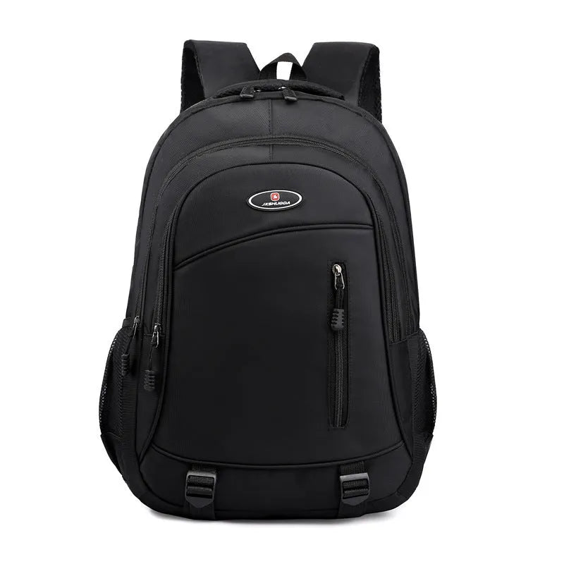 Waterproof nylon middle school student schoolbag in black, red, blue, or grey with airpillow straps