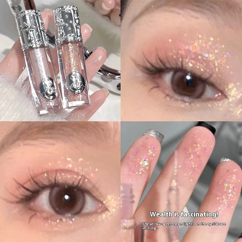 Ballet liquid eye shadow set showing five colour options with applicator