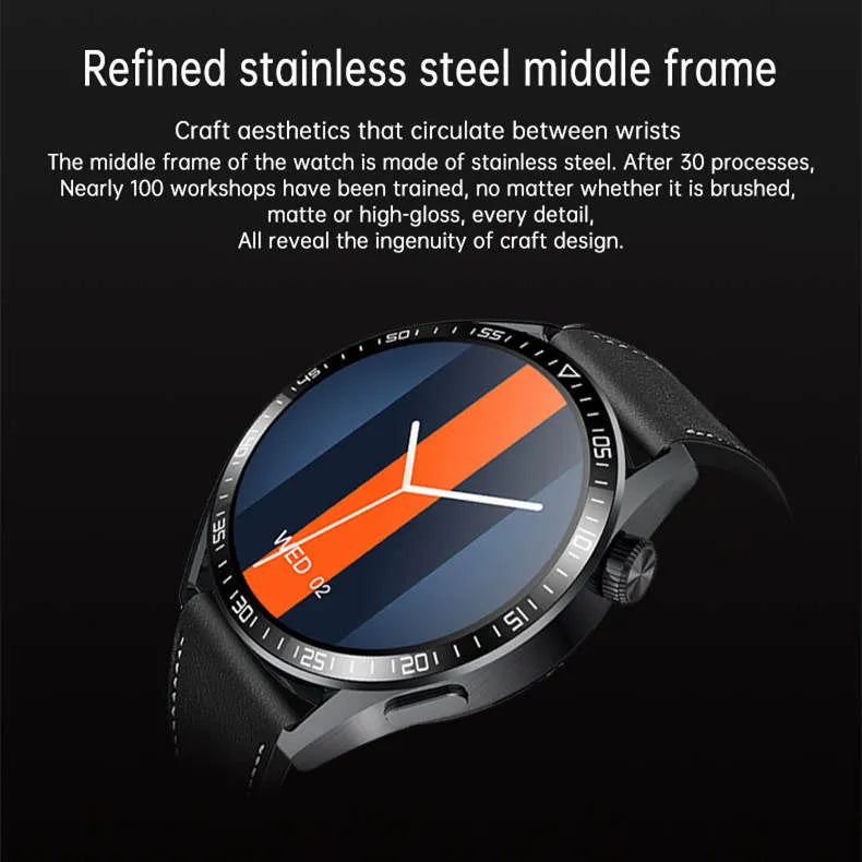 Black GS3 Max smartwatch with silicone strap showing colour screen displaying fitness data.