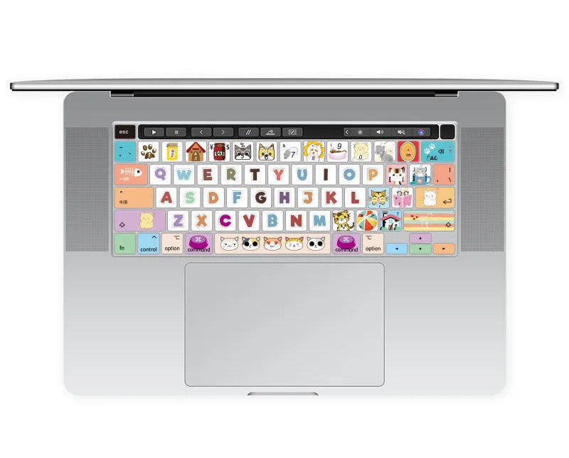 TPU keyboard protective film for 13.3 inch Apple MacBook Pro Air with colourful chalk characters design