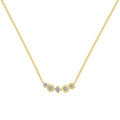 Geometric zircon 925 silver necklace for women in platinum or gold electroplated finish