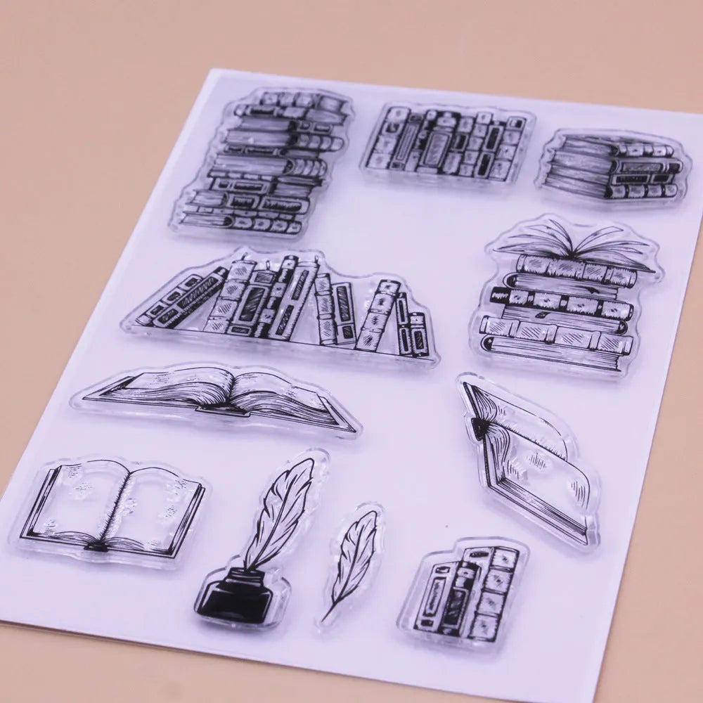 White seal coloured transparent silicone stamp measuring 11 by 16 centimetres.