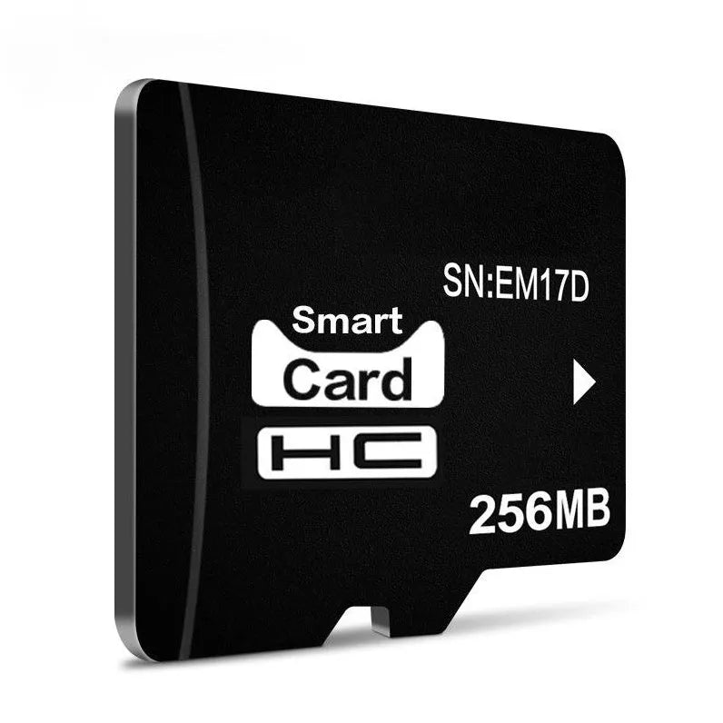 256MB TF series MicroSD memory card with dimensions 11mm by 15mm.