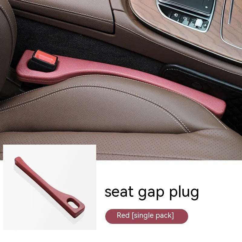 Flexible polyurethane car seat gap strips in multiple colours preventing items falling between seats