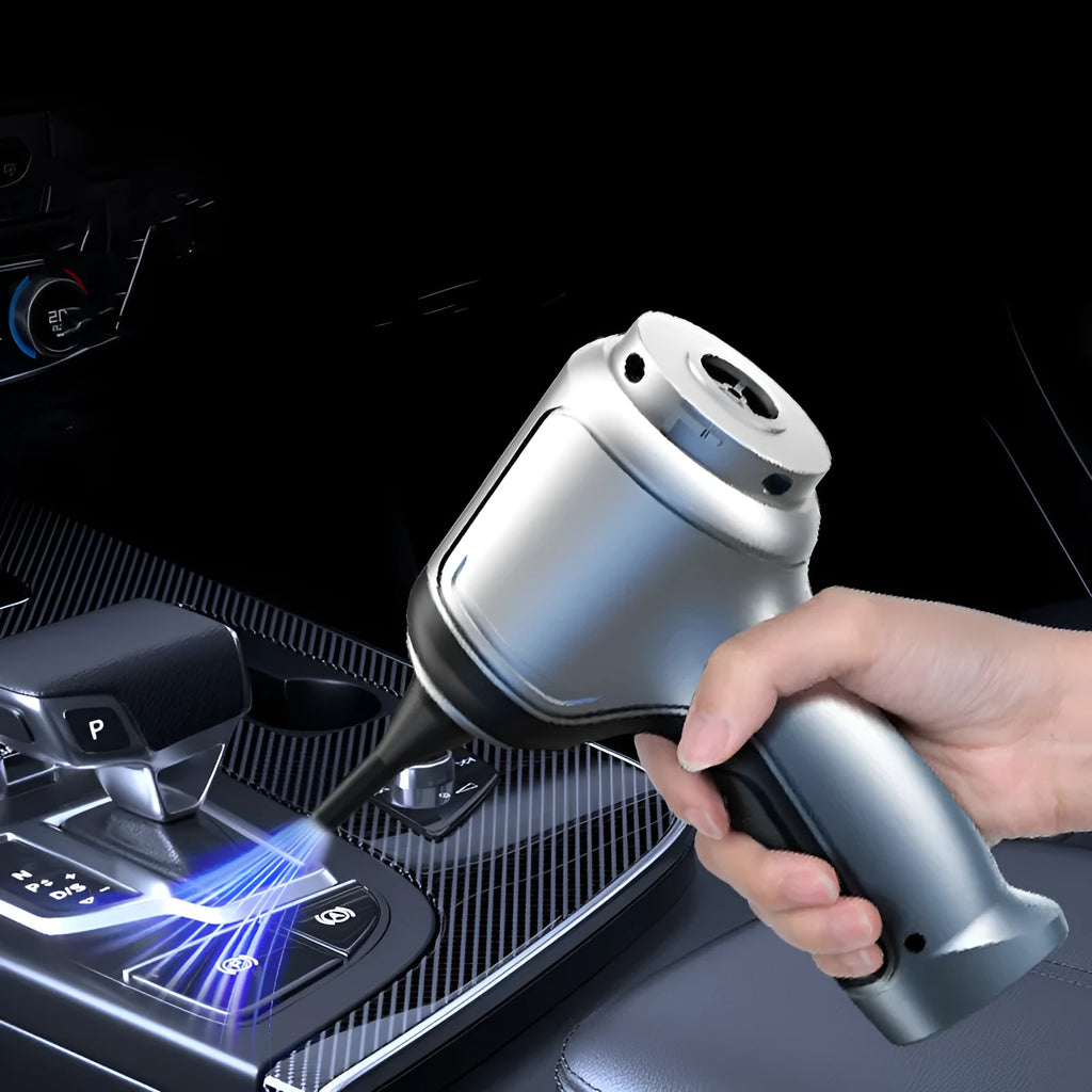 Handheld car and home vacuum cleaner with rechargeable battery and EVA storage bag