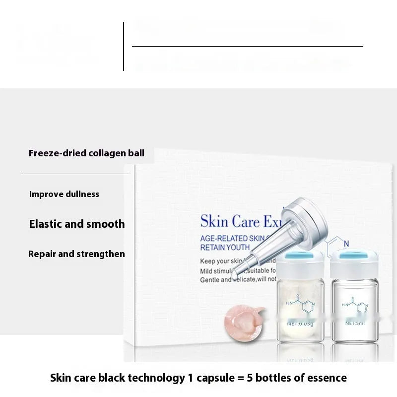 Collagen yarn silk ball box facial essence set with five pairs of silk ball essence per box