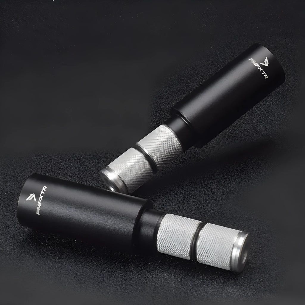 Pair of aluminium alloy bicycle handlebar extension rods with folding mechanism