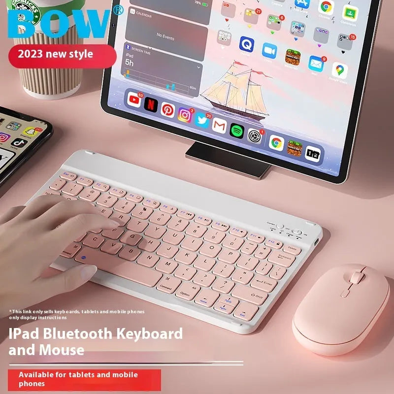 Bluetooth wireless keyboard for tablet computers in multiple colour options including dark green and white
