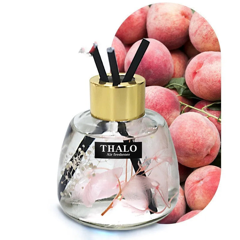 Glass car aromatherapy perfume ornament with bottle shape for vehicle fragrance diffusion