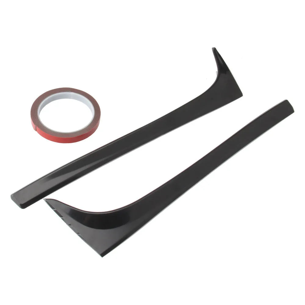 Glossy black ABS plastic rear window side spoiler wing for Volkswagen Golf 7 MK7 car.