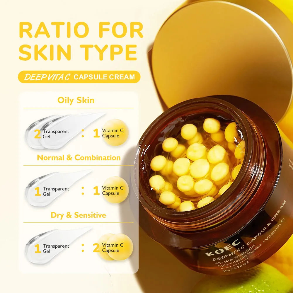 KOEC Collagen Facial Skin Care Cream in a white jar with label, 50g size