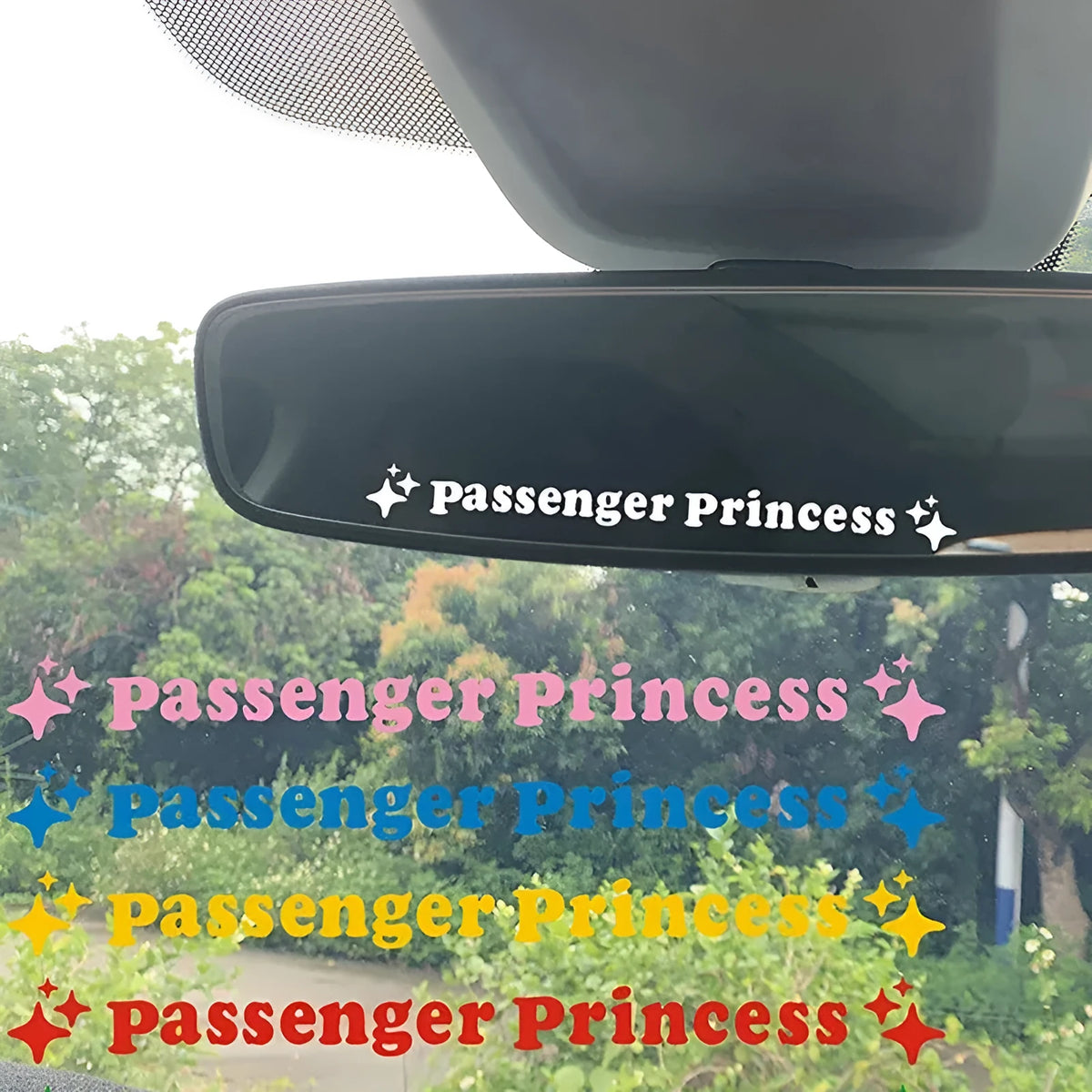 Passenger princess car sticker with 12.5cm diameter in reflective or standard colours