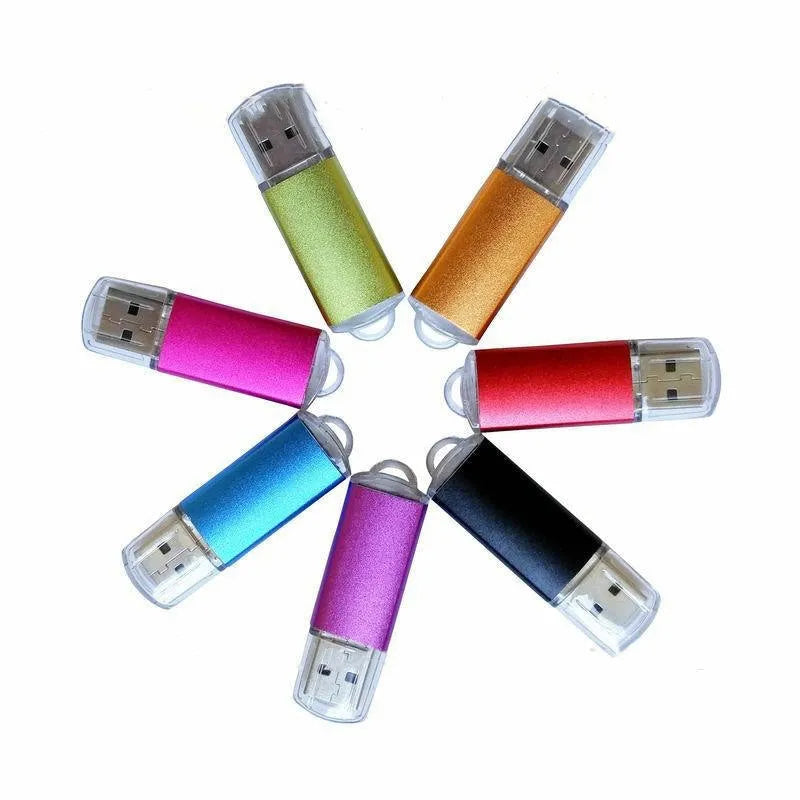 Software encryption USB dongle with metal shell in seven colour options showing USB connector