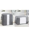Non woven fabric storage organiser bag in beige colour, handbag style, shown with sealable closure.