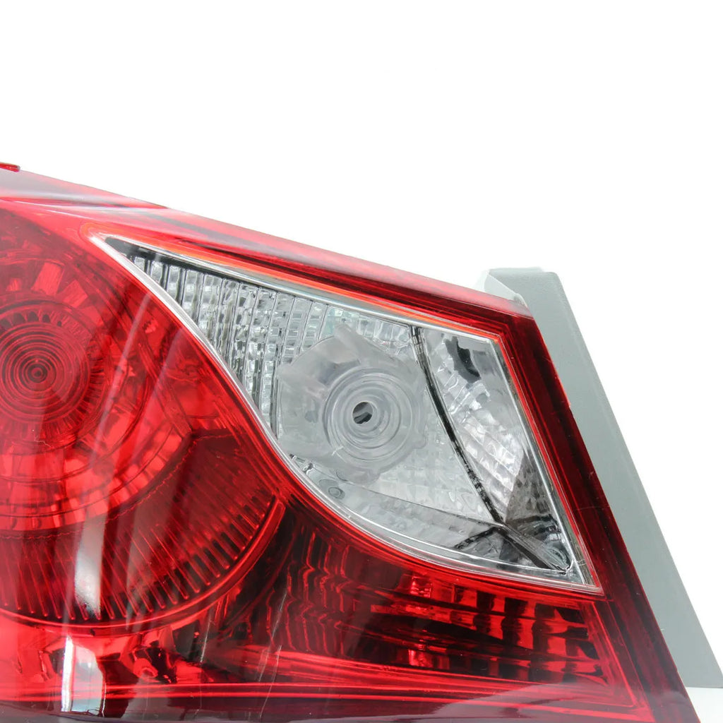 Hyundai Sonata 2011-2014 outer tail light assembly with red LED and black housing