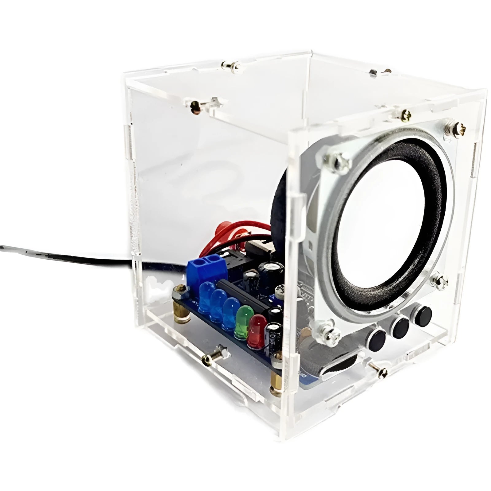 Bluetooth speaker electronic kit with PCB circuit board and components for DIY soldering