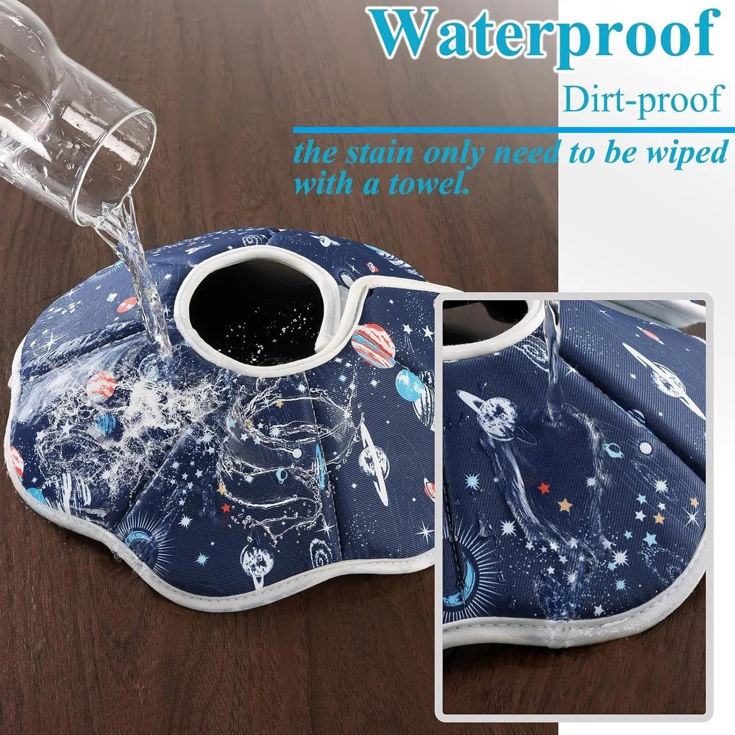 Soft adjustable cat recovery cone collar in Constellation colour for post-surgery wound protection