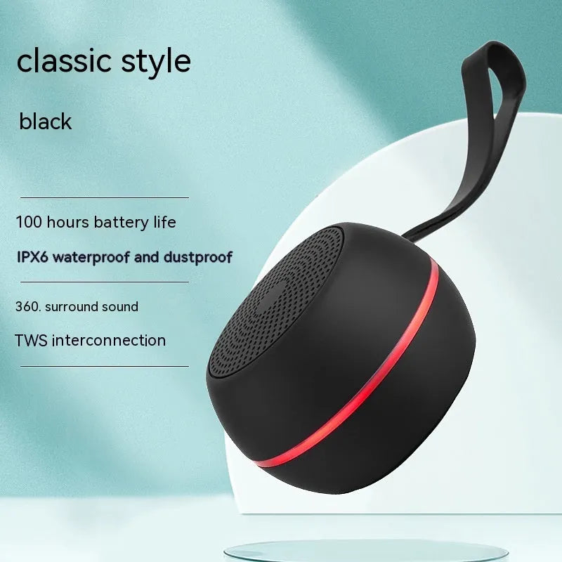 Bluetooth Speaker Outdoor Waterproof Subwoofer Audio 5W USB Power Black Blue Light Gray Red Sky Blue Plastic Mini Stereo Card Insertion Voice Prompt Call Function Dustproof Drop-Storitant for Outdoor Home Karaoke Live Broadcast Portable