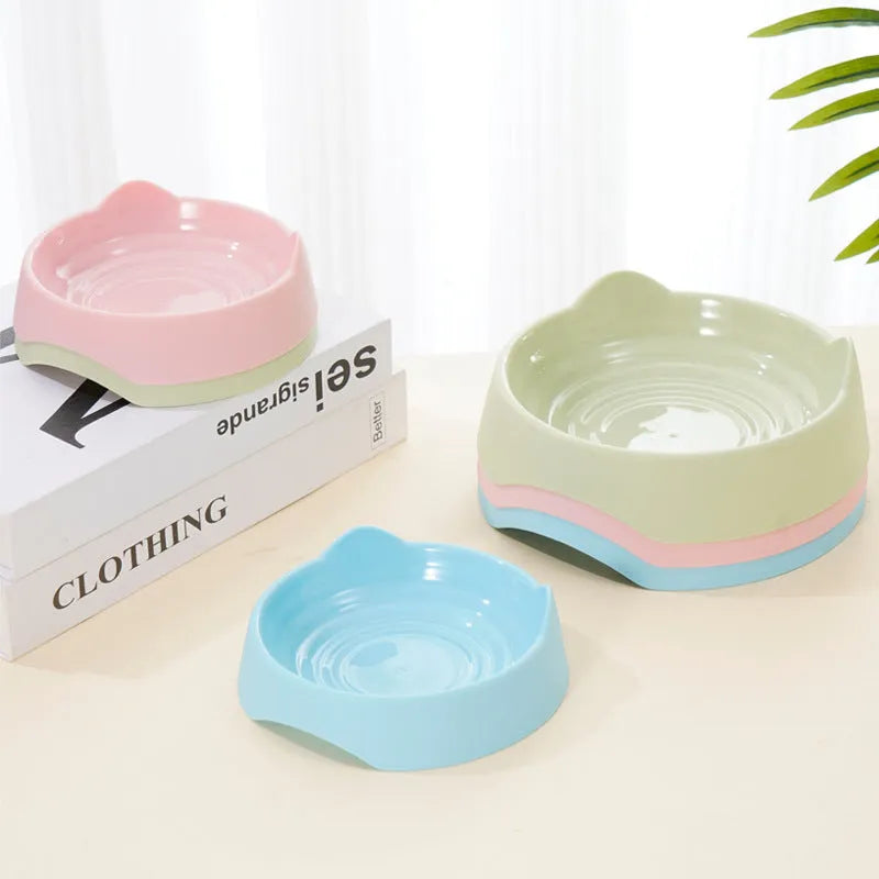 Blue ceramic dog slow feeder bowl with internal maze pattern for small, medium, and large breed puppies.