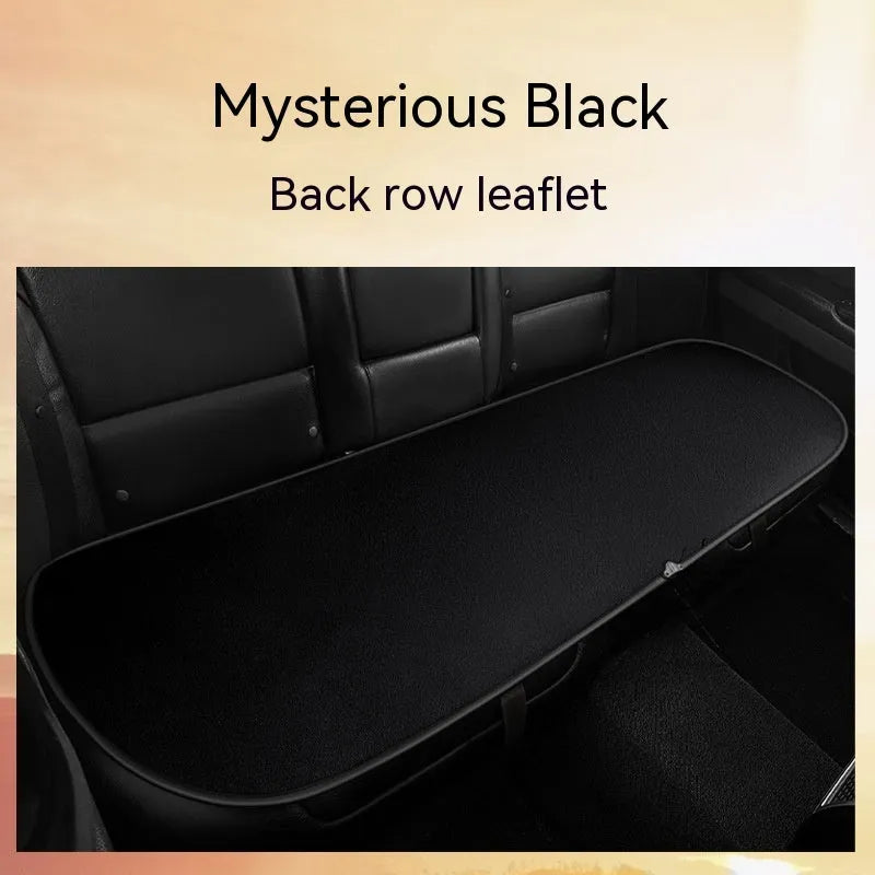 Car seat heating cushion in beige colour on a vehicle seat, showcasing its auto heating function and cotton filler.