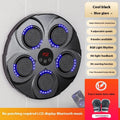 Smart music boxing machine with LED lights and PU target mounted on a home wall