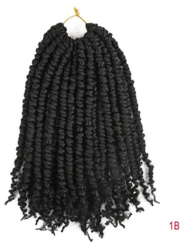 TOMO pre-twisted passion twist crochet hair in 12inch and 18inch lengths, colours 1B, T27, T30, TBUG