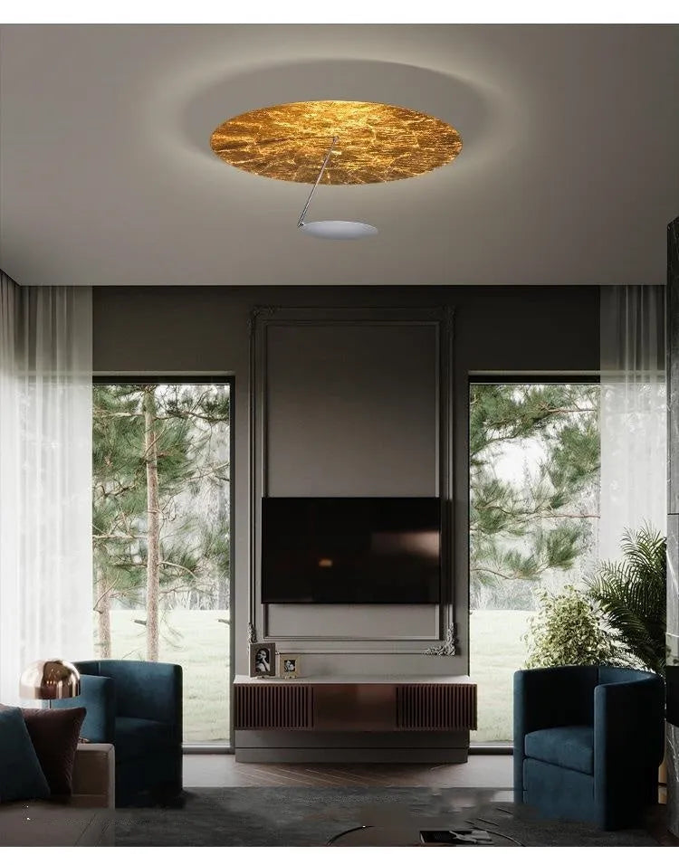 Creative iron chandelier ceiling lamp with warm LED lighting in 50cm diameter