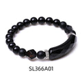 Handmade agate bracelet with diamond-shaped geometric cut and fan-shaped design elements
