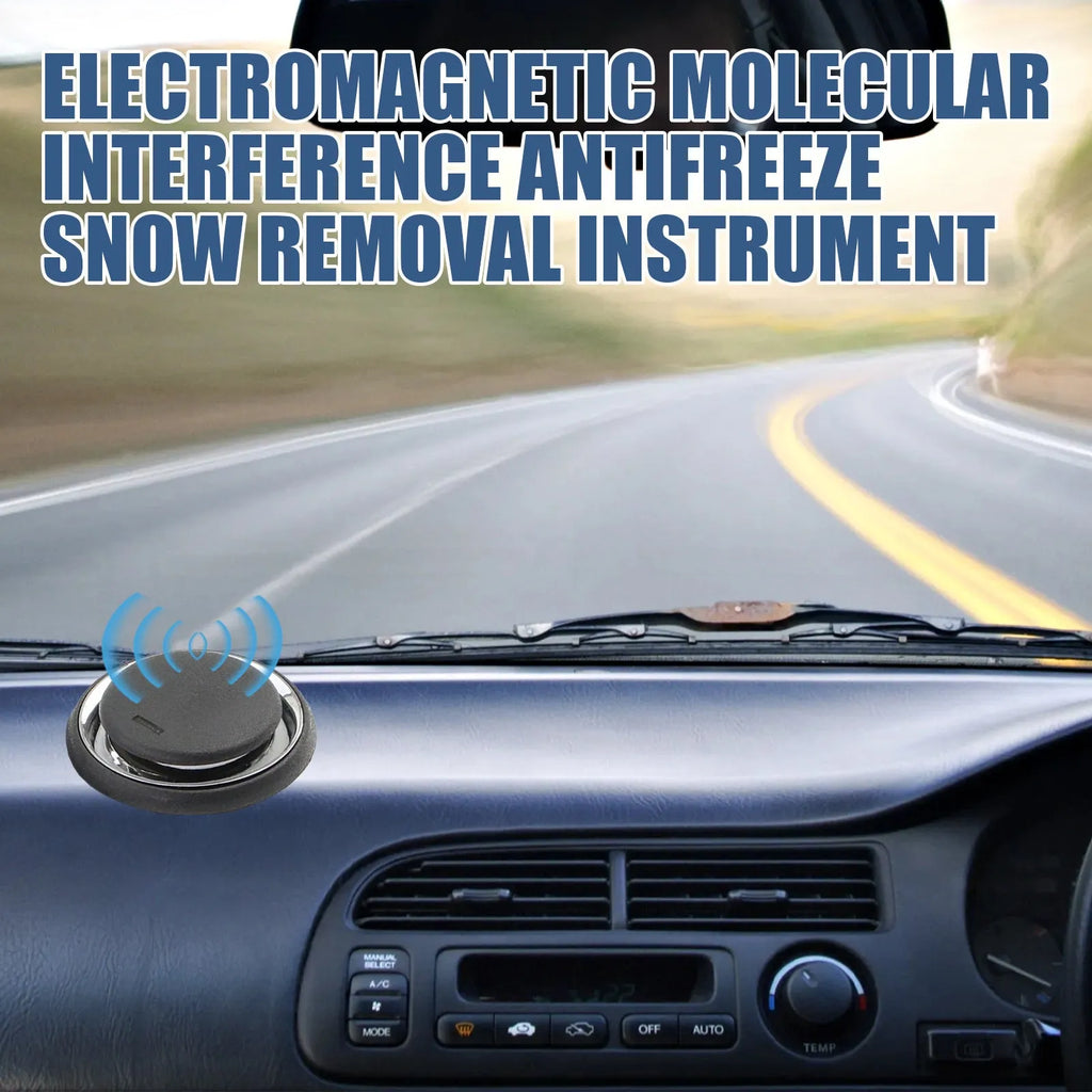 Black portable car deicing instrument measuring 7.4cm for melting ice on vehicle windscreens