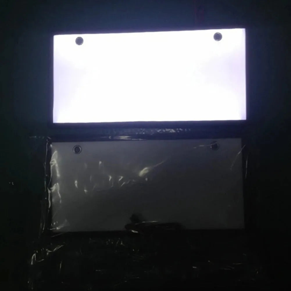 Two flat LED truck licence plate light bars with 15 LEDs each, showing plastic housing.