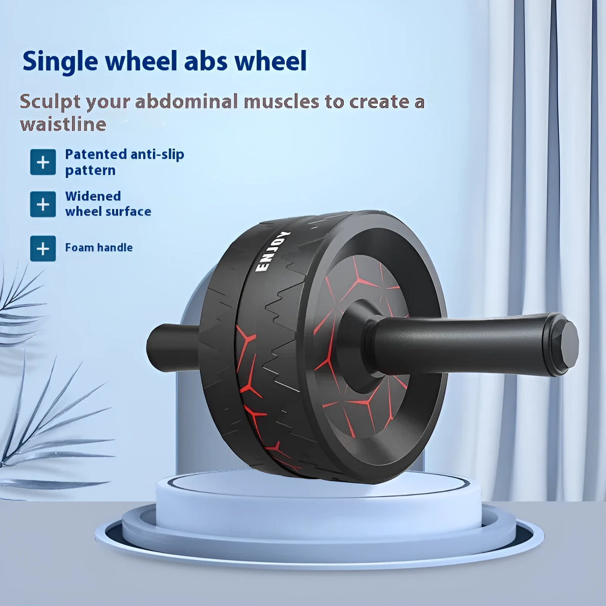 Abdominal wheel fitness equipment for core strengthening exercises with wheel configuration options
