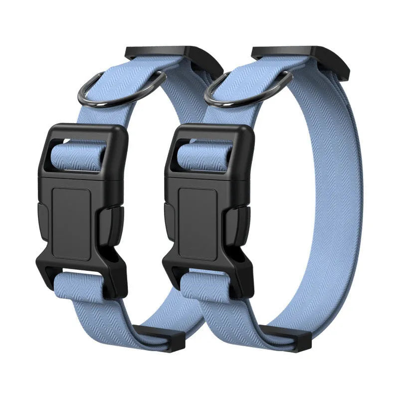 Nylon dog and cat collar in black with buckle closure size S for small pets 1 to 3 kg