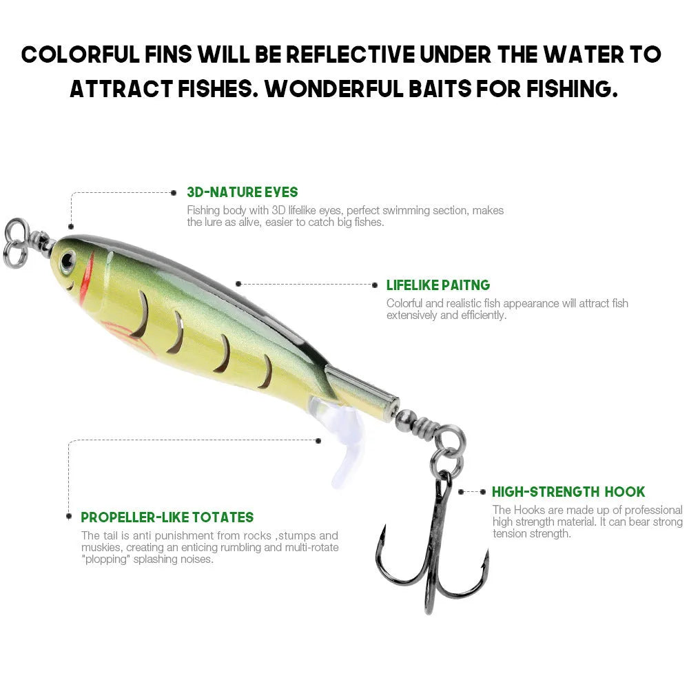 7.5cm soft plastic fishing lure with bionic design in one of five colour variations