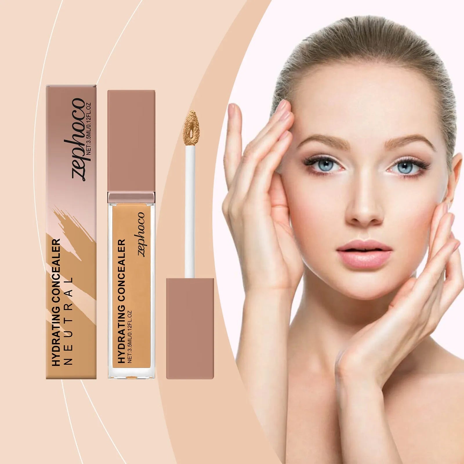 Medium skin tone moisturising concealer liquid foundation in a 3.5ml bottle.