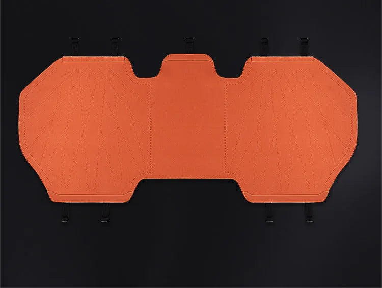 Leather car seat cover with gradient hole design in Hermes Orange colour