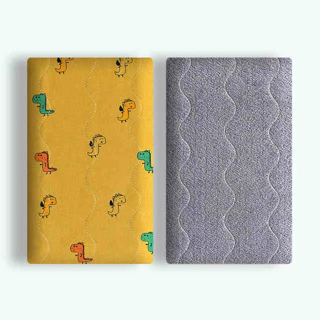 Double-sided cotton pet blanket with colourful cartoon dinosaur print in various sizes