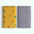 Double-sided cotton pet blanket with colourful cartoon dinosaur print in various sizes